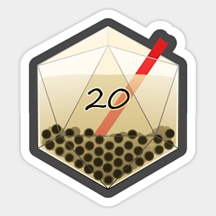 Boba Tea D20 Sticker